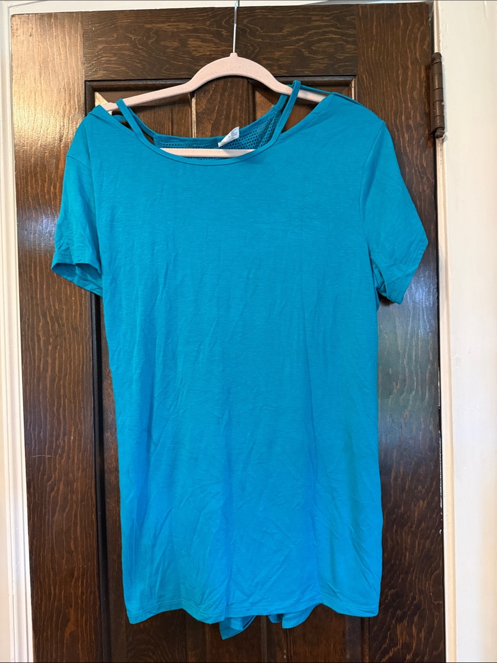 C9 by Champion Teal Short Sleeve Tee with Double-Strap Detail